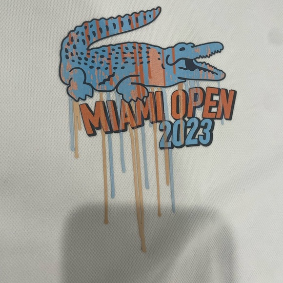Lacoste Miami Open 23 Men's Tennis Polo - White - Picture 5 of 6